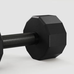 Centr 108Kg Rubber Dumbbell Set with Rack