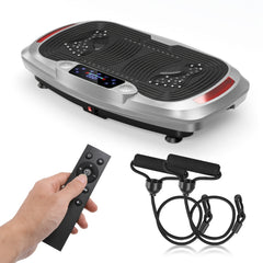 Smart Fat Elimination Vibration Plate | 300W Quiet Engine | 120 Speed Settings | Tension Rope | Silvery EU Standard | Fitness Support Vibration Device, Without Battery