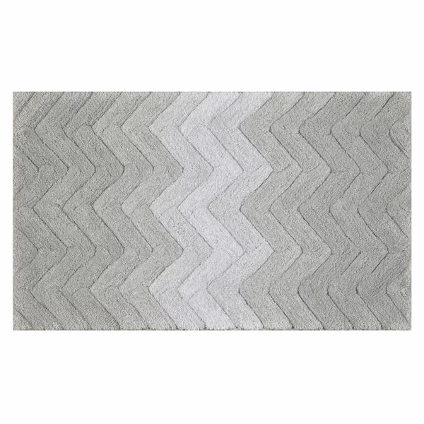 Riviera Home Chevron Grey Ombre Bath Mat, 55 X 91 Cm