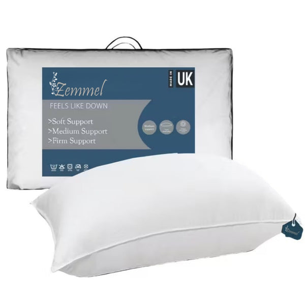 Pillows Made in UK Pillow for Sleeping pack of 2 and 1 Hotel Quality Pillows Side Sleeper Bounce Back Bed Pillow Quick rebound, Dust Proof Resistant Premium Filled Pillows
