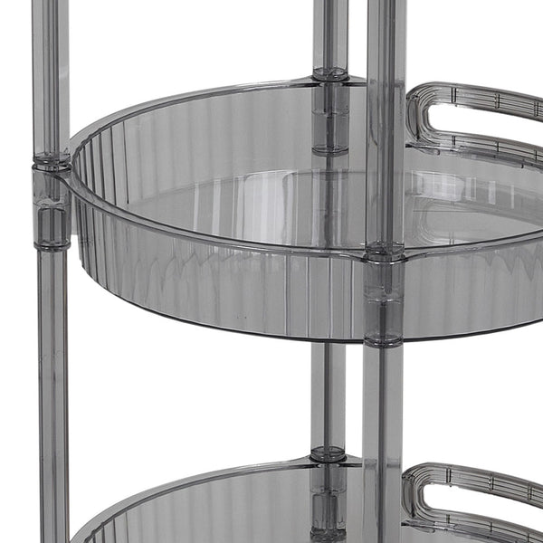 1pc 3-layer Slim Rolling Storage Cart with 4-Wheel Mobility, Practic Plastic Kitchen Storage Trolley with Handle and Hook, Multifuctional Shelving Unit Storage Rack Oganizer for Snack, Book, Sundries in Bathroom, Bedroom, Kitchen & Home Organization