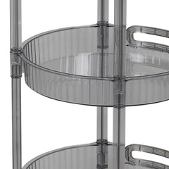 1pc 3-layer Slim Rolling Storage Cart with 4-Wheel Mobility, Practic Plastic Kitchen Storage Trolley with Handle and Hook, Multifuctional Shelving Unit Storage Rack Oganizer for Snack, Book, Sundries in Bathroom, Bedroom, Kitchen & Home Organization