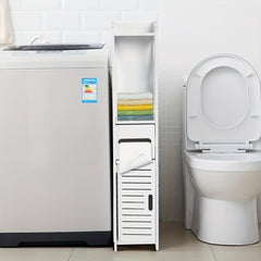 Under Sink Bathroom Cabinet, White Basin Cabinet, Bathroom Under Sink Bathroom Storage Units Freestanding, Wood Plastic Board Bathroom Storage Unit, 59.94X29.97X58.42cm