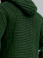 Men's Casual Sport Sweater, Long Hooded Knit Cardigan with Thick Yarn Knitting, Large Side Pockets, Loose Fit, Warm and Stylish, for a Casual and Stylish Look