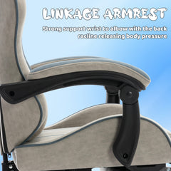 Gaming Chair Computer Chair Office Chair Racing Chair Desk Chair Swivel Chair Cute Gamer Chair Ergonomic Chair with Footrest And Backrest Support, Chair for Adult Gray