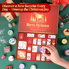 Izoel Candle Advent Calendar 2025 Women Adults, Tea Light Scented Candle Advent Calendar Clear Glass Tea Light Holder for Teenage Girls Ladies Christmas Candle Gift for Mom Wife Girlfriend