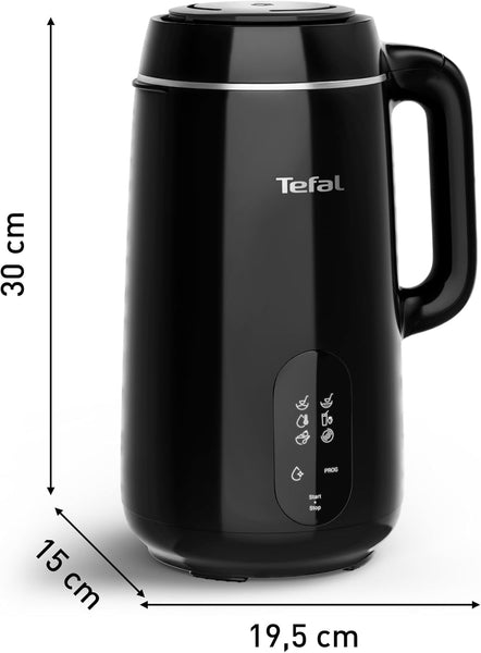 Tefal Multisoup Soup Maker, 6 Auto Programs, 1L Capacity, Smooth Soups, Chunky Soups, Smoothies, Hot Recipes, 4 People, Auto Cleaning Function, Cleaning Brush, Measuring Cup, Glossy Black, BL5628G0