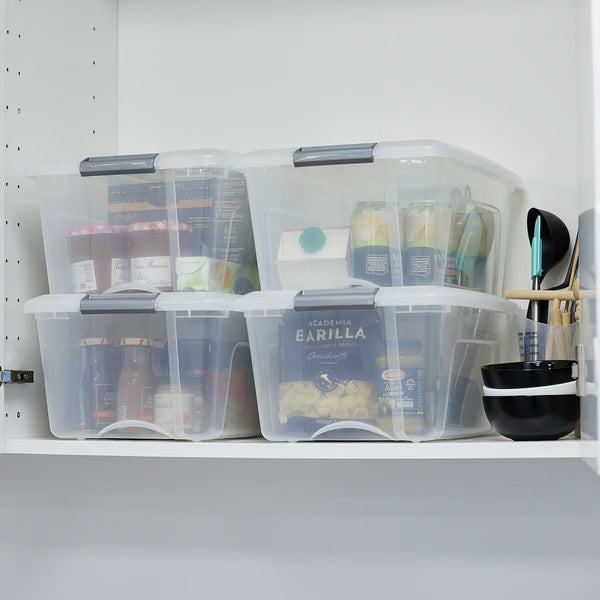 IRIS OHYAMA 15L Storage Box with Lid - 4 Pack
