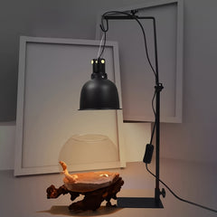 Adjustable Reptile Light Stand for Tortoises, Lizards & Amphibians - Durable Iron Heat Lamp Holder with Hook, 22-30cm Width & 40-64cm Height, Black, Terrarium Lighting | Insectivore Lighting | Sturdy Lamp Support, Reptile Accessories