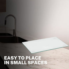 60x40cm Worktop Saver Protector Board Glass Clear Ideal for Chopping Cutting