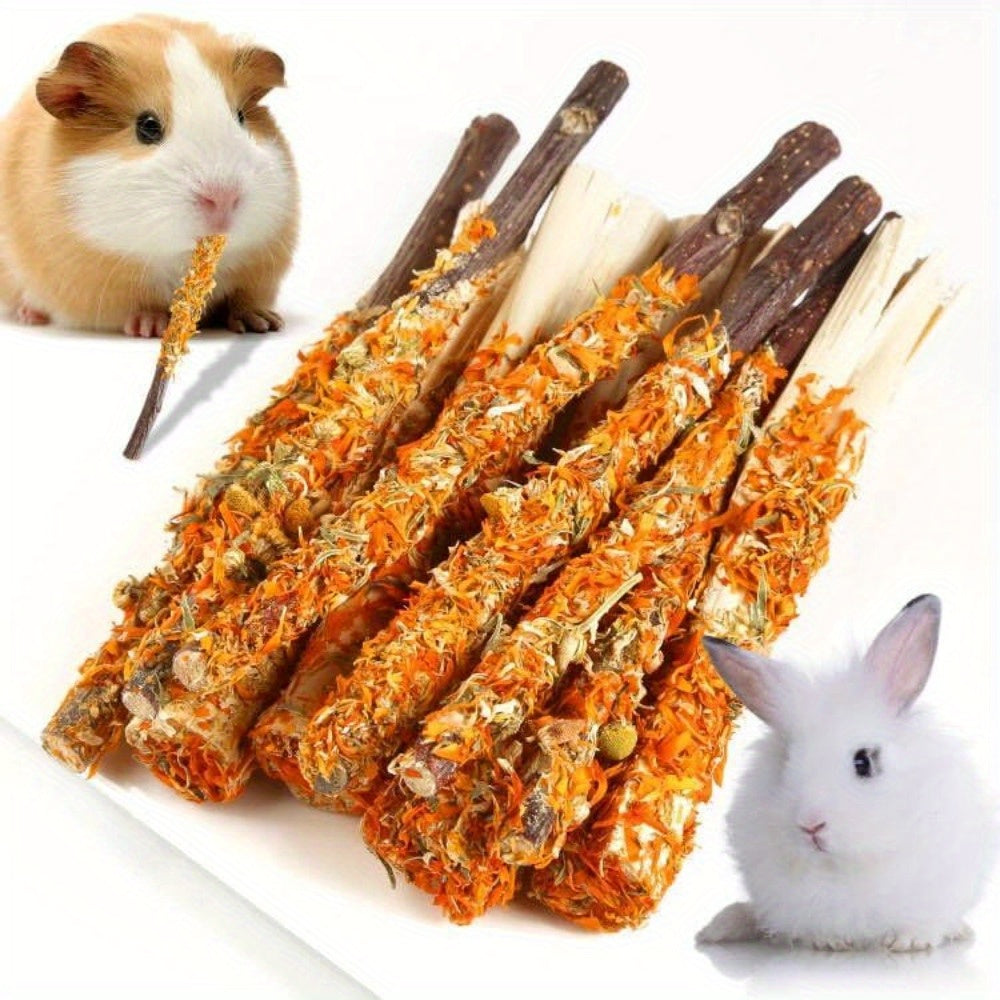 Rabbit Apple Wooden Sticks, Natural Rabbit Chew Toys, Small Animal Wooden Teething, Small Pet Cage Flower Decoration, Hamster, Chinchilla Squirrel Rabbit Guinea Pig Small Pet Apple Chew Stick