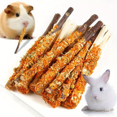 Rabbit Apple Wooden Sticks, Natural Rabbit Chew Toys, Small Animal Wooden Teething, Small Pet Cage Flower Decoration, Hamster, Chinchilla Squirrel Rabbit Guinea Pig Small Pet Apple Chew Stick
