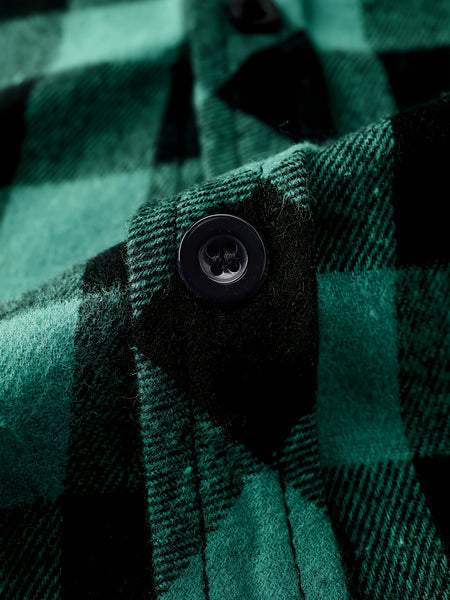 3pcs Men's New York Fashion Trendy Plaid Shirt Hooded Plaid Sweatshirt Flannel Hoodie