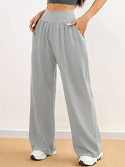 3pcs Women'S Pants - Wide Leg Leggings with Side Pockets, Non-Slip Grip, Machine Washable Pants for, Lounge - All-Season Pants in Grey/Black/ - Ideal for Home & Outdoor Use, Leggings, Apparel, Casual Style, Durable Fabric, Tights, Design, Breathable Mater