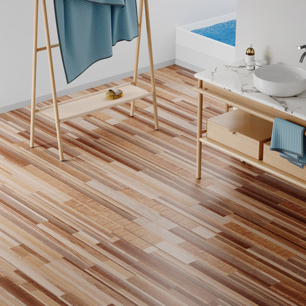 36pcs - 2mm Thickened PVC Self-adhesive Flooring, Silent Wood-grain Effect Floor Tiles with Wear-resistant UV Coating for Easy Cleaning. Specifically Designed for Pet Dens, Kitchens, Balconies, Bedrooms and Rental Property Refurbishments To Enhance Home C