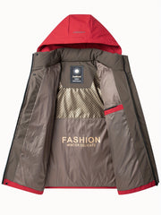 2024 Winter New Arrival Men's Outdoor Casual Padded Storm Jacket with Detachable Hood, Thickened Warm Fashionable Men's Outerwear
