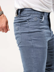 Solid Color Jeans Men'S Slim Fit Straight Leg Easy Versatile Casual Wear Long Pants Men'S Fashion