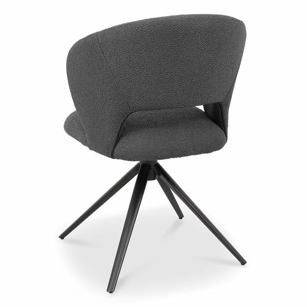 Bentley Designs Alisa round Sintered Stone Dining Table + 4 Grey Chairs