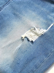 Men's Stretchy Jeans with Ripped Holes - Trendy and Versatile Long Pants