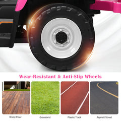 12V Kids Ride on Tractor with Trailer Music and LED Lights