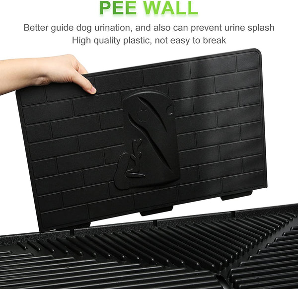Hompet Dog Toilet Indoor Puppy Training Pad, Dog Potty Pet Training Grass Mat, Removable Waste Tray for Easier Clean Up, Non-Toxic Artificial Turf, (76×51 Cm)