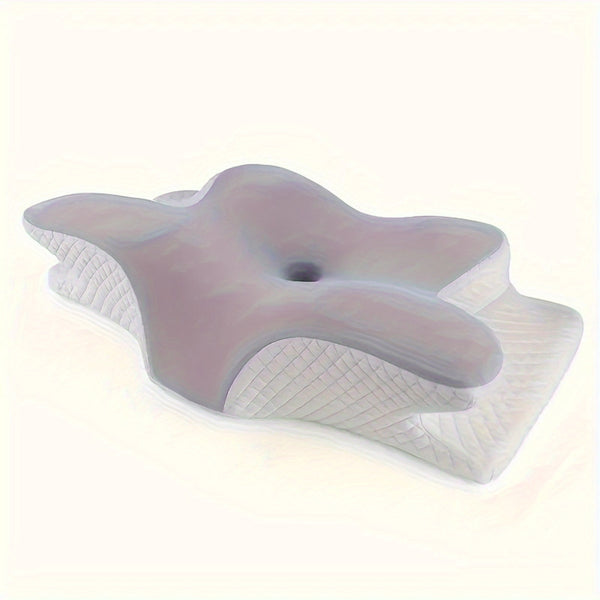 1pc Slow Rebound Cervical Pillow, Ergonomic Neck Contour Support for Side Sleep, Machine Washable Cool Soft Pillow Cover