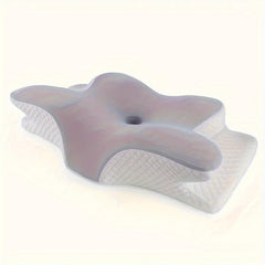 1pc Slow Rebound Cervical Pillow, Ergonomic Neck Contour Support for Side Sleep, Machine Washable Cool Soft Pillow Cover