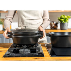 STAUB Stackable 3 Piece Pot Set in Black