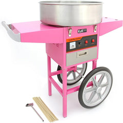Candy Floss Machine Commercial & Cart / 500 Candy Floss Sticks/Retro Pink / 900W / Kukoo Cotton Candy