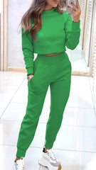 2024 New Style - Autumn and Winter Women's high-neck, fitted long-sleeved Casual Set