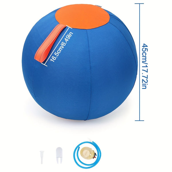 Large Inflatable Herding Ball with Pump - Heavy-Duty Dog Ball with Air Pump for All Breeds, Durable Indoor/Outdoor Play, Training & Herding Games, Easy Inflation, No Batteries/Electricity Required, Safe for Puppies & Adult Dogs, Large Dog Ball for F