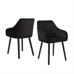Modern Scandinavian Dining Chairs Suitable for - Ergonomic Armrests & Padded Seats with Cushioned Backrest, Soft /Upholstery & Sturdy Legs - - Modern Chairs, for, or for Company Events (Assembly Required)