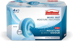 Unibond AERO 360° Moisture Absorber Neutral Refill Tab, Ultra-Absorbent and Odour-Neutralising, for AERO 360° Dehumidifier, Condensation Absorbers, (4 X 450G)