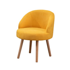 Set of 2 Small Accent Tub Chairs Occasional Lounge Sofa for Living Room Bedroom, Upholstered Fabric with Solid Wood Legs