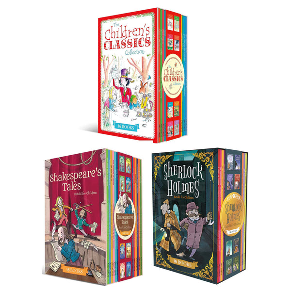 Classic Collections, 16 Book Box Set in 3 Options: Shakespeare'S Tales, Sherlock Holmes or Children'S Classics (6+ Years)