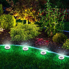 56LED 40LED Solar Ground Lights, 7/5-Pack Solar Statue Lights, IP44 Outdoor Decorative Lights, Upgraded LED Flat Landscape Lighting, Suitable for Outdoor Pathways, Gardens, Courtyards, And Driveways