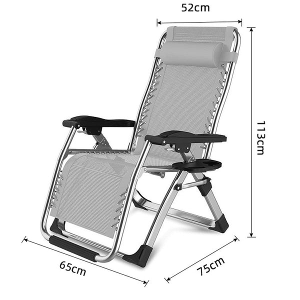 NEW Zero Gravity Chair Reclining Sun Lounger Outdoor Garden Folding Adjustable