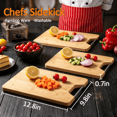 3/2/1pc Upgraded Large Chopping Board, High-quality Wooden Chopping Board, Food Safety, Durable Wood Blocks, Suitable for Meat, Cheese, Bread, Vegetables and Fruits, Ideal Kitchen Utensil, Perfect Gift for Families and Dormitories.