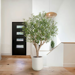 Artificial 8Ft Olive Tree in Planter