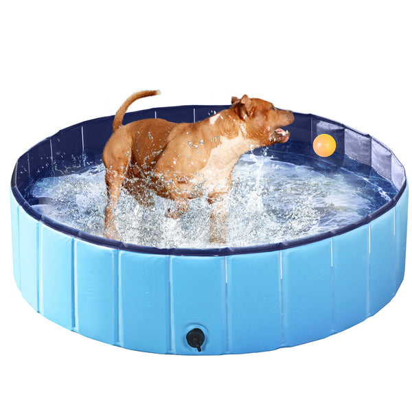 Costoffs Pet Pool Foldable Dog Swimming Pool, Pet Pool Portable Bathing Swimming Tub for Garden/Beach/Yard/Home, L/XL/XXL/XXXL, Blue/Grey/Black/Ocean Blue