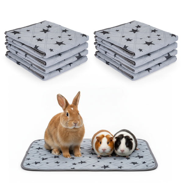 8-Pack Guinea Pig Cage Liners, Reusable Washable Absorbent Pee Pads, Bedding for Small Animals – Rabbit, Hamster, Chinchilla, Hedgehog