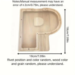 1 unique wooden letter jar - 26 creative A-Z letter storage containers, transparent design, birthday gift idea, home decoration, best friend gift, and functional holiday present.