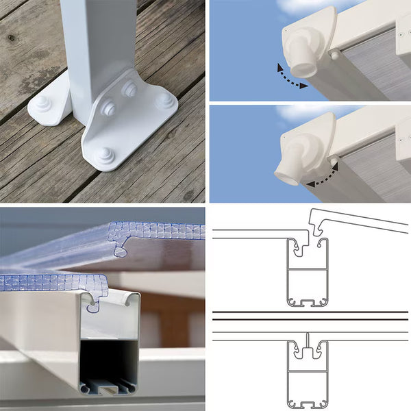 Palram Canopia Feria 3 Veranda Patio Cover in White, 3 X 3.05M