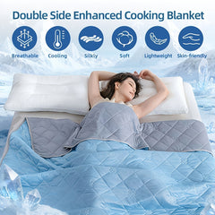 1pc Cooling Blanket Suitable for Hot Sleepers, Featuring a Double-Sided Design for a Cool Feel, Perfect for Lightweight And Soft Summer Sleep