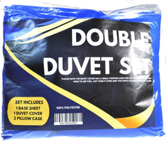 4pcs Royal Blue Double Duvet Set 2 Pillow Cases 1 Double Sheet 1 Double Duvet Cover