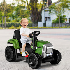 12V Kids Ride on Tractor with Trailer Music and LED Lights