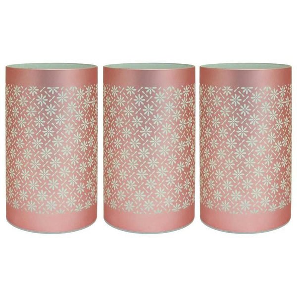 LED Table Lamps Battery Operated Cordless Desk Lights | Blue Green or Pink Flower Petal Design