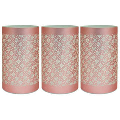 LED Table Lamps Battery Operated Cordless Desk Lights | Blue Green or Pink Flower Petal Design