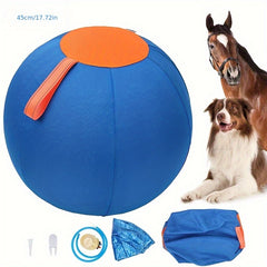 Large Inflatable Herding Ball with Pump - Heavy-Duty Dog Ball with Air Pump for All Breeds, Durable Indoor/Outdoor Play, Training & Herding Games, Easy Inflation, No Batteries/Electricity Required, Safe for Puppies & Adult Dogs, Large Dog Ball for F