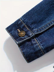 Men's Casual Slim Jacket Vintage Lapel Denim Jacket